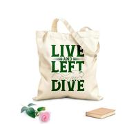 AILOONG Bolsas de almacenamiento de poliéster y algodón Vive y deja bucear, buceo divertido Tela de 340g/m² de grosor Eslogan personalizable