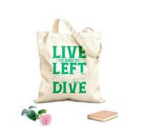 AILOONG Bolsas de almacenamiento de poliéster y algodón Vive y deja bucear, buceo divertido Tela de 340g/m² de grosor Eslogan personalizable