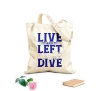 AILOONG Bolsas de almacenamiento de poliéster y algodón Vive y deja bucear, buceo divertido Tela de 340g/m² de grosor Eslogan personalizable