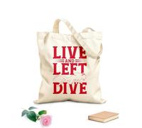 AILOONG Bolsas de almacenamiento de poliéster y algodón Vive y deja bucear, buceo divertido Tela de 340g/m² de grosor Eslogan personalizable