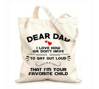 AILOONG Bolsas de almacenamiento de poliéster y algodón yo soy tu hijo favorito Tela de 12 oz de grosor Eslogan personalizable 35x40cm Grande