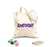 AILOONG Bolsas de compras de poliéster y algodón Alfabeto emocional de dibujos animados, fuente juguetona y alegre Tela de 340g/m² de grosor Reutilizable