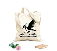 AILOONG Bolsas de compras de poliéster y algodón Arte de avefría Tela de 12 oz de grosor Reutilizable 25x30cm Pequeño