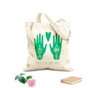 AILOONG Bolsas de compras de poliéster y algodón El destino está en tus manos - Cita inspiradora Tela de 340g/m² de grosor Reutilizable