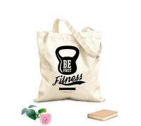 AILOONG Bolsas de compras de poliéster y algodón Estampado de camiseta de Rodt con pancarta de gimnasio y porte o peso Tela de 12 oz de grosor Reutilizable 35x40cm Grande