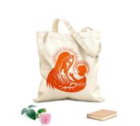 AILOONG Bolsas de compras de poliéster y algodón Madre de Jesús Virgen María Bendita Tela de 340g/m² de grosor Reutilizable