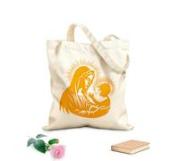 AILOONG Bolsas de compras de poliéster y algodón Madre de Jesús Virgen María Bendita Tela de 340g/m² de grosor Reutilizable