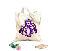 AILOONG Bolsas de compras de poliéster y algodón Madre de Jesús Virgen María Bendita Tela de 340g/m² de grosor Reutilizable