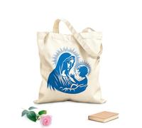 AILOONG Bolsas de compras de poliéster y algodón Madre de Jesús Virgen María Bendita Tela de 340g/m² de grosor Reutilizable