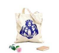 AILOONG Bolsas de compras de poliéster y algodón Madre de Jesús Virgen María Bendita Tela de 340g/m² de grosor Reutilizable