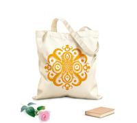 AILOONG Bolsas de compras de poliéster y algodón Meditaciones místicas Arte del mandala del pulpo Tela de 340g/m² de grosor Reutilizable