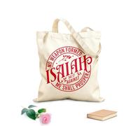 AILOONG Bolsas de compras de poliéster y algodón Ninguna arma forjada contra mí prosperará Tela de 340g/m² de grosor Reutilizable