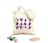 AILOONG Bolsas de compras de poliéster y algodón Silueta de diferentes hombres y mujeres Tela de 340g/m² de grosor Reutilizable