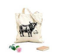 AILOONG Bolsas de compras de poliéster y algodón Tela de 12 oz de grosor Guía de maridaje perfecto de carne y vino Reutilizable 25x30cm Pequeño