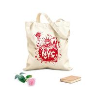 AILOONG Bolsas de compras de poliéster y algodón Tela de 340g/m² de grosor Antecedentes de la ciudad de Nueva York Reutilizable