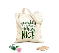 AILOONG Bolsas de compras de poliéster y algodón Tela de 340g/m² de grosor Citas inspiradoras sobre ser travieso es lo nuevo bueno Reutilizable