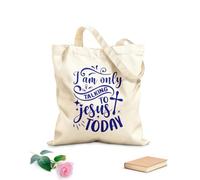 AILOONG Bolsas de compras de poliéster y algodón Tela de 340g/m² de grosor Hoy sólo hablo con Jesús Reutilizable