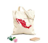 AILOONG Bolsas de compras de poliéster y algodón Tela de 340g/m² de grosor Mapa estilizado dibujado a mano de ciudades de México Reutilizable