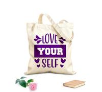 AILOONG Bolsas de lona con estampados personalizables amar Tela de 340g/m² de grosor Combina con la ropa