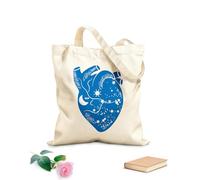 AILOONG Bolsas de lona con estampados personalizables astrología surrealista del corazón Tela de 340g/m² de grosor Combina con la ropa