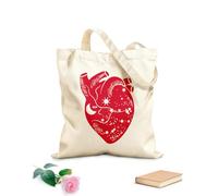 AILOONG Bolsas de lona con estampados personalizables astrología surrealista del corazón Tela de 340g/m² de grosor Combina con la ropa