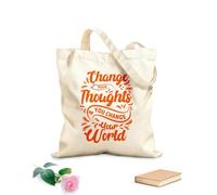 AILOONG Bolsas de lona con estampados personalizables Cita inspiradora: No dejes que los tontos arruinen tu día. Tela de 340g/m² de grosor Combina con la ropa