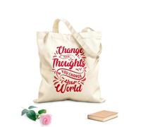 AILOONG Bolsas de lona con estampados personalizables Cita inspiradora: No dejes que los tontos arruinen tu día. Tela de 340g/m² de grosor Combina con la ropa