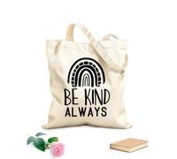 AILOONG Bolsas de lona con estampados personalizables citas de bondad Tela de 12 oz de grosor Combina con la ropa 25x30cm Pequeño