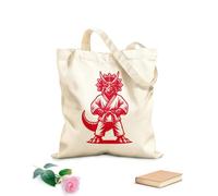 AILOONG Bolsas de lona con estampados personalizables El dinosaurio karateka se encuentra en posición de combate listo Tela de 340g/m² de grosor Combina con la ropa
