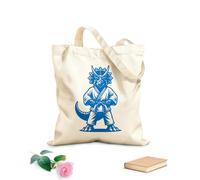 AILOONG Bolsas de lona con estampados personalizables El dinosaurio karateka se encuentra en posición de combate listo Tela de 340g/m² de grosor Combina con la ropa