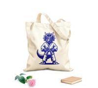 AILOONG Bolsas de lona con estampados personalizables El dinosaurio karateka se encuentra en posición de combate listo Tela de 340g/m² de grosor Combina con la ropa