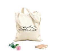 AILOONG Bolsas de lona con estampados personalizables Frases de amor inspiradoras que dicen Hombres en casa, juntos formamos una familia. Tela de 340g/m² de grosor Se usa como neceser