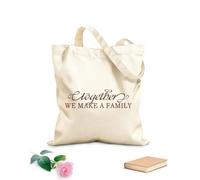 AILOONG Bolsas de lona con estampados personalizables Frases de amor inspiradoras que dicen Hombres en casa, juntos formamos una familia. Tela de 340g/m² de grosor Se usa como neceser
