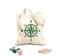 AILOONG Bolsas de lona con estampados personalizables Iconos de la brújula de navegación náutica marina Tela de 340g/m² de grosor Combina con la ropa