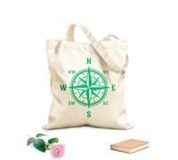 AILOONG Bolsas de lona con estampados personalizables Iconos de la brújula de navegación náutica marina Tela de 340g/m² de grosor Combina con la ropa