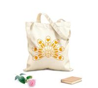 AILOONG Bolsas de lona con estampados personalizables iconos de la cultura india Tela de 340g/m² de grosor Combina con la ropa