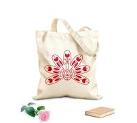 AILOONG Bolsas de lona con estampados personalizables iconos de la cultura india Tela de 340g/m² de grosor Combina con la ropa