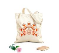 AILOONG Bolsas de lona con estampados personalizables iconos de la cultura india Tela de 340g/m² de grosor Combina con la ropa
