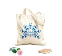 AILOONG Bolsas de lona con estampados personalizables iconos de la cultura india Tela de 340g/m² de grosor Combina con la ropa
