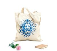 AILOONG Bolsas de lona con estampados personalizables Imagen de Helios, dios del sol, mitología griega Tela de 340g/m² de grosor Combina con la ropa