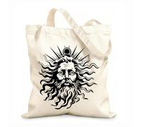 AILOONG Bolsas de lona con estampados personalizables Imagen de Helios, dios del sol, mitología griega Tela de 12 oz de grosor Combina con la ropa 35x40cm Grande