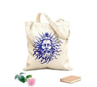 AILOONG Bolsas de lona con estampados personalizables Imagen de Helios, dios del sol, mitología griega Tela de 340g/m² de grosor Combina con la ropa