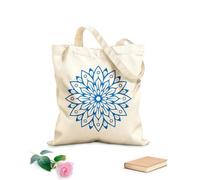 AILOONG Bolsas de lona con estampados personalizables intrincado mandala de pavo real ideal Tela de 340g/m² de grosor Combina con la ropa