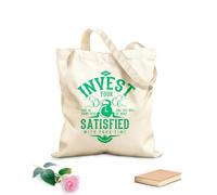 AILOONG Bolsas de lona con estampados personalizables Invierte tu tiempo en motivación positiva. Tela de 340g/m² de grosor Combina con la ropa