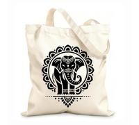 AILOONG Bolsas de lona con estampados personalizables La grandeza del elefante de la India Tela de 12 oz de grosor Combina con la ropa 25x30cm Pequeño