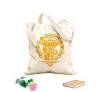 AILOONG Bolsas de lona con estampados personalizables La grandeza del elefante de la India Tela de 340g/m² de grosor Combina con la ropa