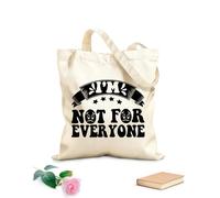 AILOONG Bolsas de lona con estampados personalizables No lo soy Tela de 12 oz de grosor Combina con la ropa 25x30cm Pequeño