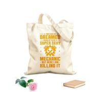 AILOONG Bolsas de lona con estampados personalizables Nunca soñé con ser un mecánico súper sexy cuando era niño. Tela de 340g/m² de grosor Combina con la ropa