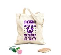 AILOONG Bolsas de lona con estampados personalizables Nunca soñé con ser un mecánico súper sexy cuando era niño. Tela de 340g/m² de grosor Combina con la ropa