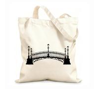 AILOONG Bolsas de lona con estampados personalizables puente de amor camino romántico Tela de 12 oz de grosor Combina con la ropa 31x36cm Mediano